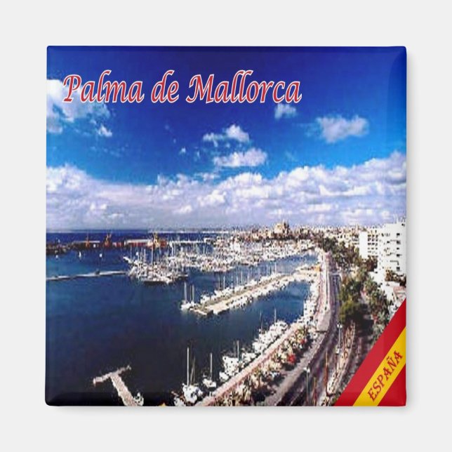 zES131 PALMA DE MALLORCA, Panorama, Fridge Magnet (Framsidan)