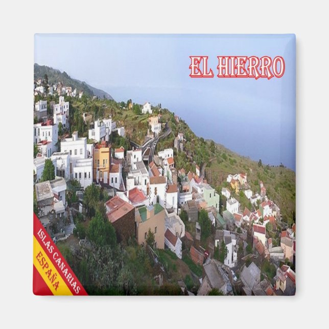 zES140 EL HIERRO Gräs, Kanarieöarna, Fridge Magnet (Framsidan)