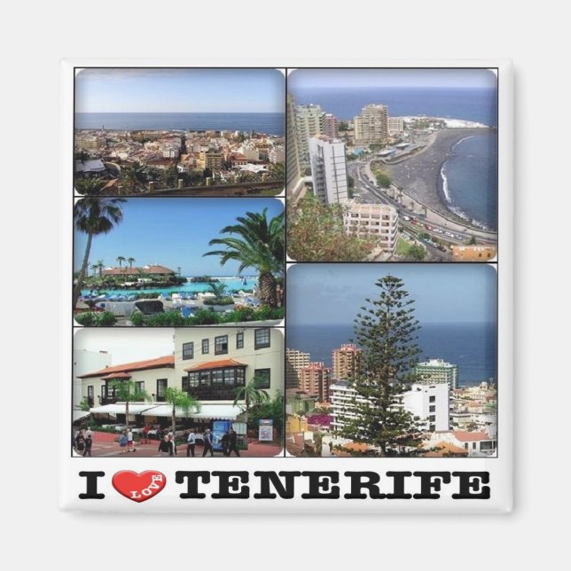zES142 TENERIFE Puerto de la Cruz ’I Kärlek’, Frid Magnet (Framsidan)