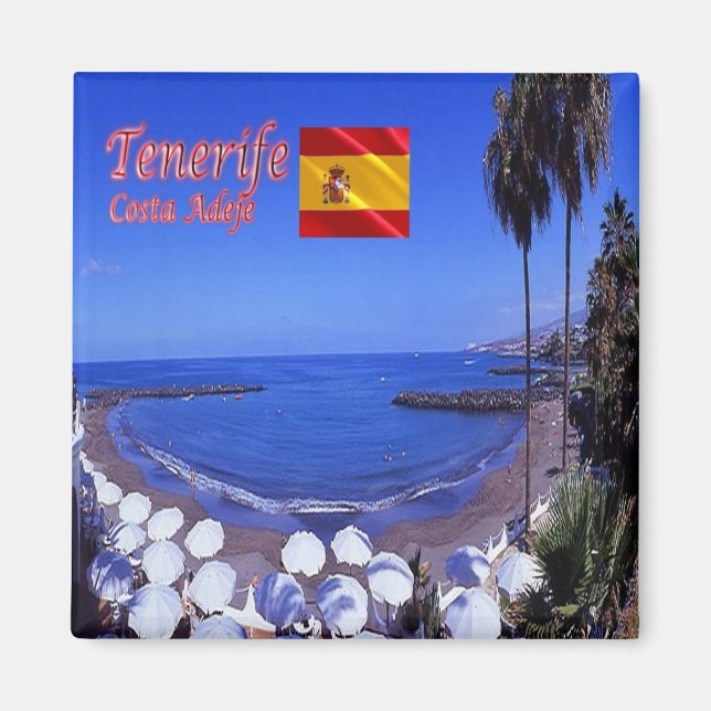 zES146 TENERIFE Costa Adeje, Kanarieöarna, Fridge Magnet (Framsidan)