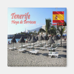 zES147 TENERIFE Torviscas Beach, Kanarieöarna, Fri Magnet