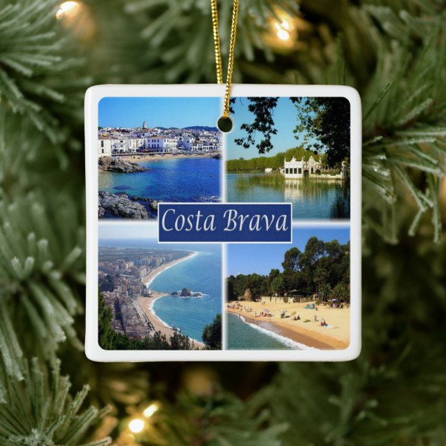 zES153 COSTA BRAVA Spanien Julgransprydnad Keramik (Träd)