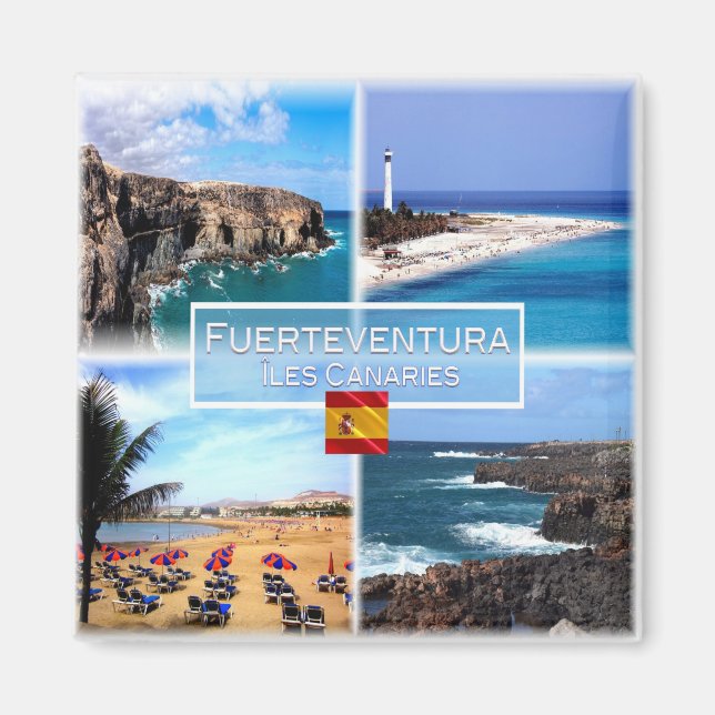 zES158 FUERTEVENTURA Iles Canaries Cuevas de Ajyuy Magnet (Framsidan)