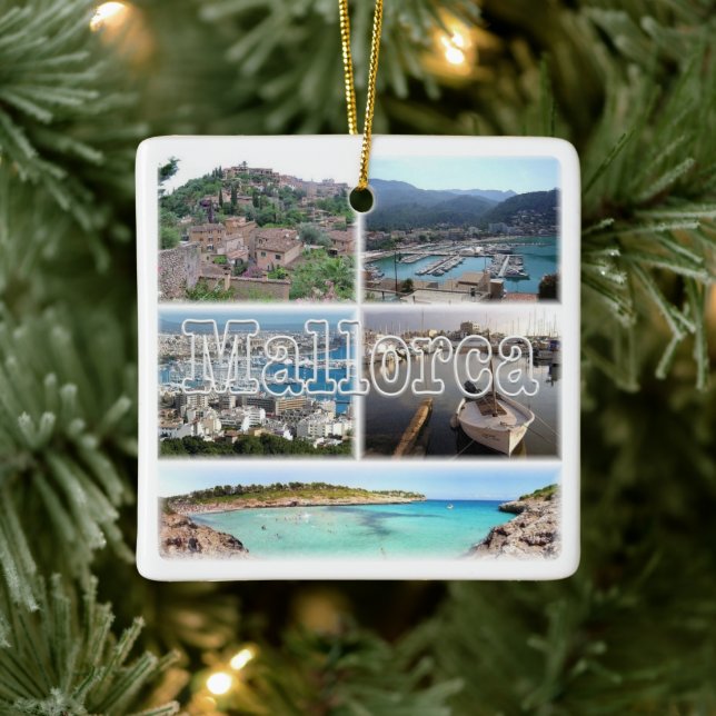 zES163 PALMA Mallorca Deia Soller. Julgransprydnad Keramik (Träd)