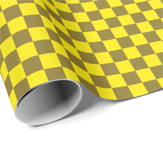 Zest och Acid-rutigt Presentpapper (Rullad Hörn)