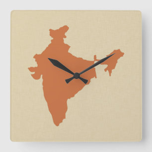 Zest Spice Moods Indien Fyrkantig Klocka