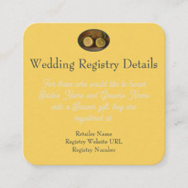 Zest Wishes Citron Bröllopspresentregistreringskor Tilläggskort