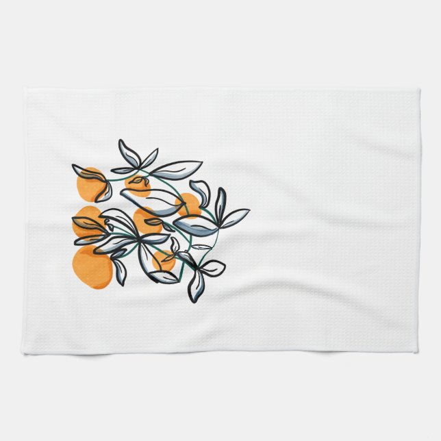 Zesty Orange Kökshandduk (Horisontell)