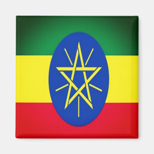 zET001 ETIOPIA, FLAGGA, Afrika, Fridge Magnet
