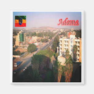 zET004 ADAMA, Etiopien, Afrika, Kylskåp Magnet