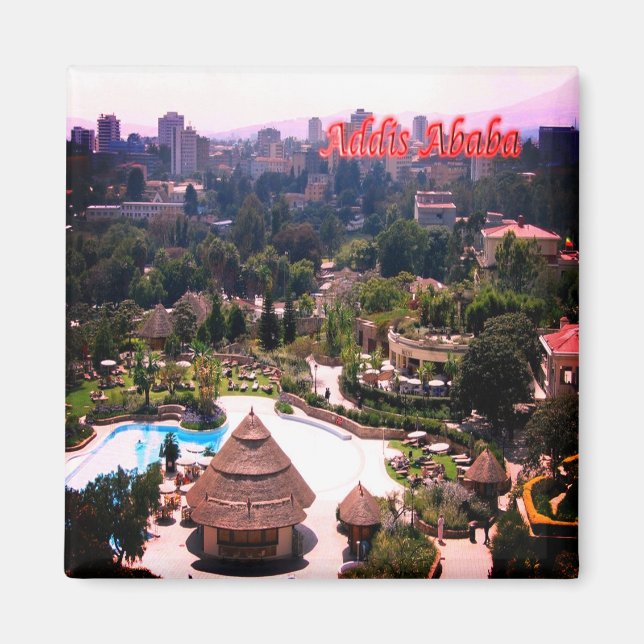 zET008 ADDIS ABABA, Etiopien, Afrika, Fridge Magnet (Framsidan)