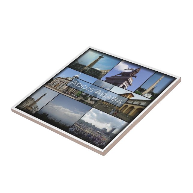 zET012 ADDIS ABABA, Mosaic Kakelplatta (Sidan)