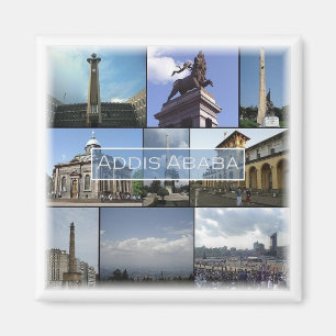 zET014 ADDIS ABABA, Mosaic, Etiopien, Fridge Magnet