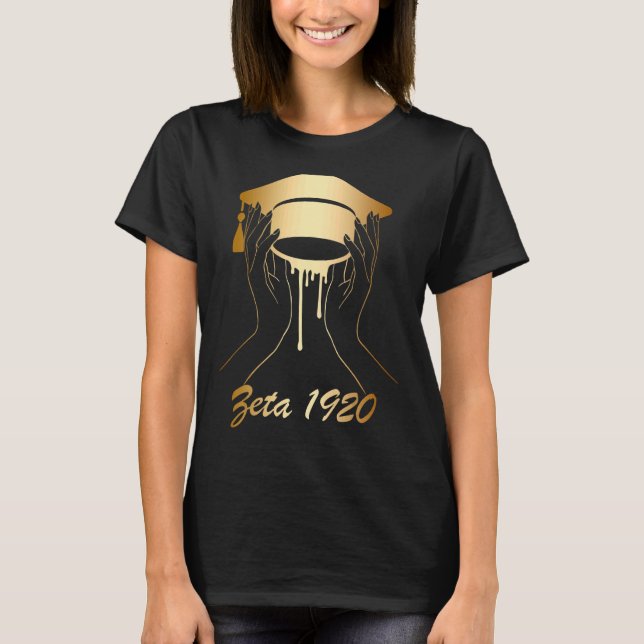 Zeta 1920 African American Historical Black Hbcu T Shirt (Framsida)
