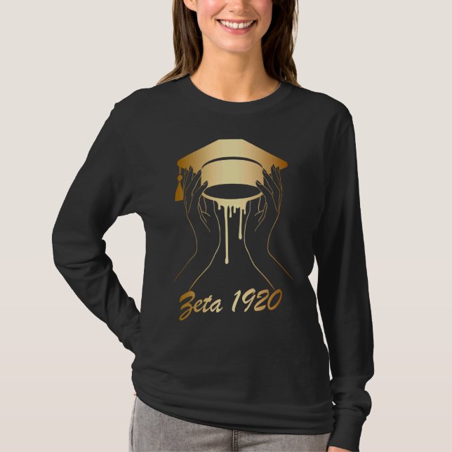 Zeta 1920 African American Historical Black Hbcu T Shirt (Framsida)