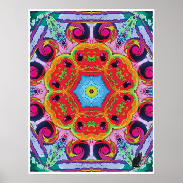 Zeta Kinetic Collage Kaleidoscope Poster (Framsidan)