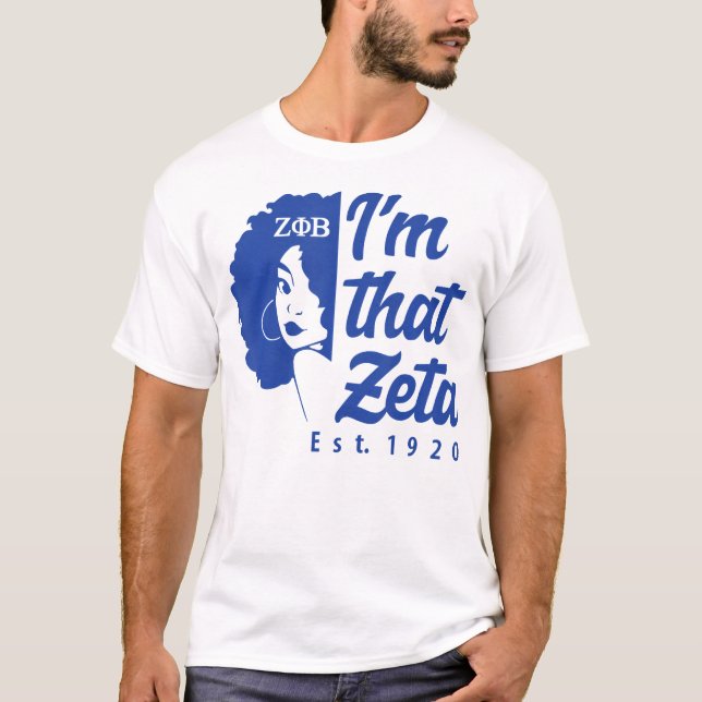 Zeta Phi Beta Sorority Sisterority T Shirt (Framsida)
