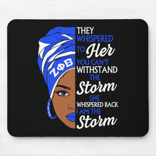 Zeta Phi Beta Sorority, Svarta historiemånaden Afr Musmatta (Framsidan)