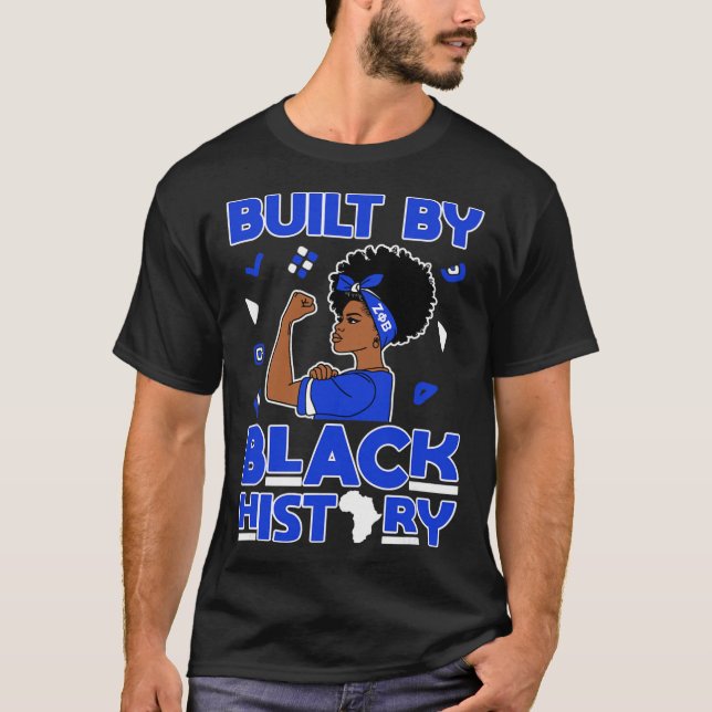 Zeta Phi Beta Sorority, Svarta historiemånaden Hbc T Shirt (Framsida)