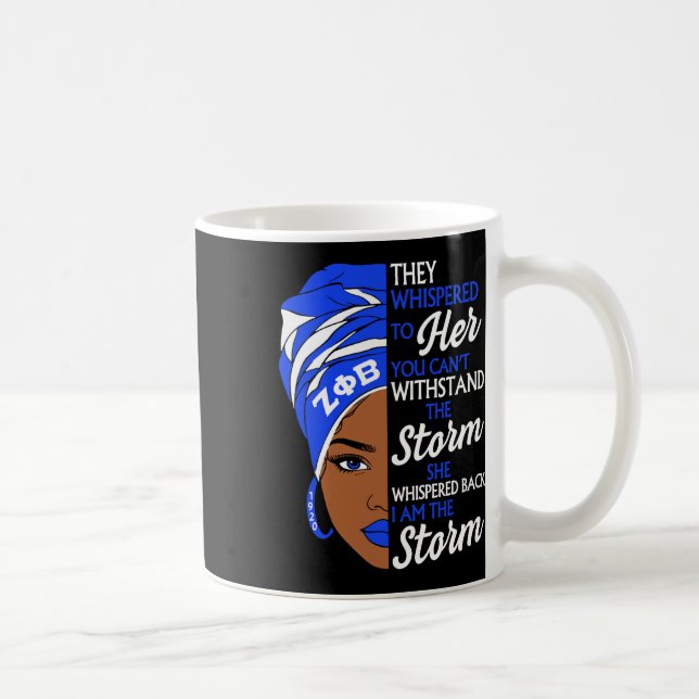 Zeta Phi Beta Sorority Svarta Kvinnor Stolthet Mel Kaffemugg (Höger)
