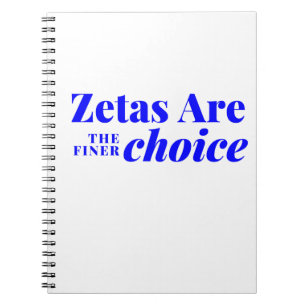 Zetas är Finer Chock Notebook Anteckningsbok