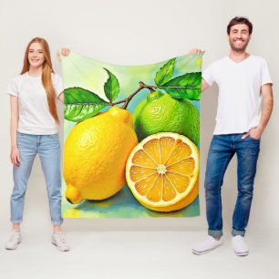 Zety Citrus Burst of Sunshine Design Fleecefilt