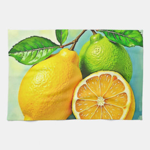 Zety Citrus Burst of Sunshine Design Kökshandduk