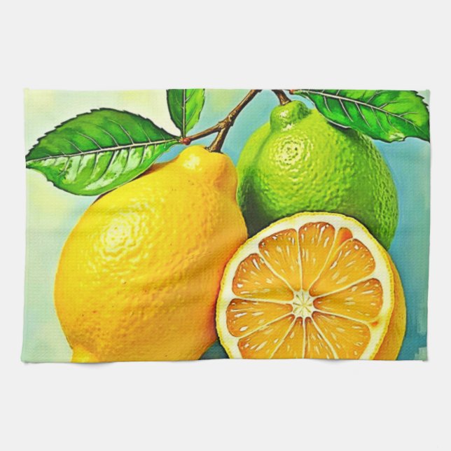 Zety Citrus Burst of Sunshine Design Kökshandduk (Horisontell)