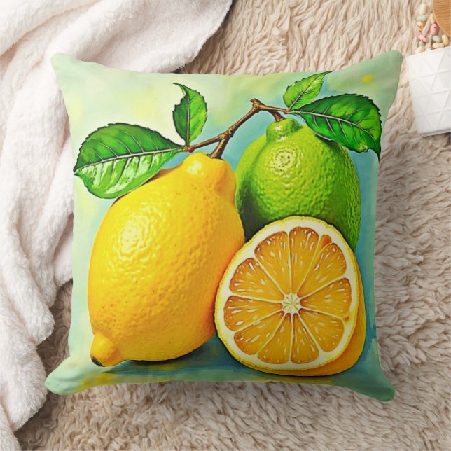 Zety Citrus Burst of Sunshine Design Kudde (Filt)