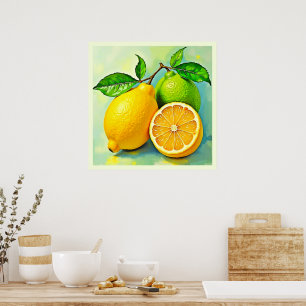 Zety Citrus Burst of Sunshine Design Poster