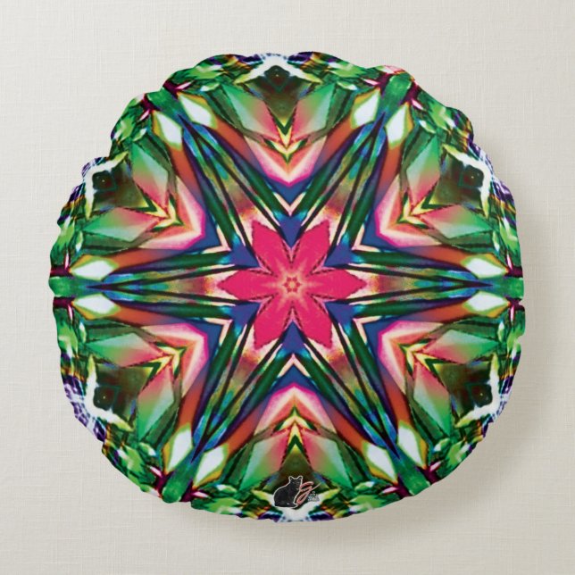 Zety Kaleidoscope Rund Kudde (Framsidan)