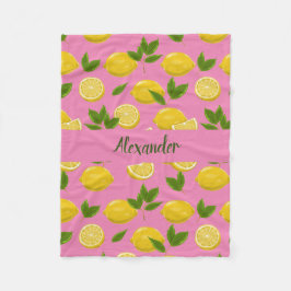 Zety Lemon Blanket för Spädbarn, barn och Vuxnor Fleecefilt