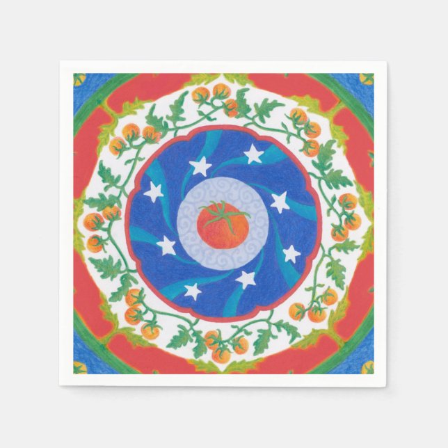 Zety Tomato Party Napkin Pappersservett (Framsidan)
