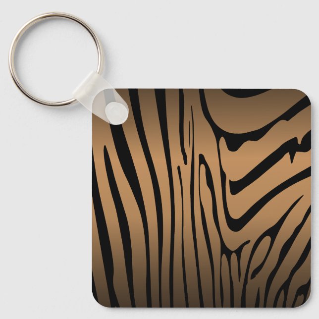Zety Zebra Brown Nyckelring (Framsida)