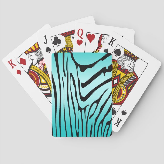 Zety Zebra Cyan Casinokort (Baksidan)