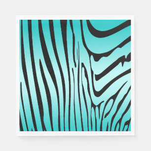 Zety Zebra Cyan Pappersservett