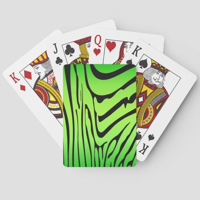 Zety Zebra Grönt Casinokort (Baksidan)