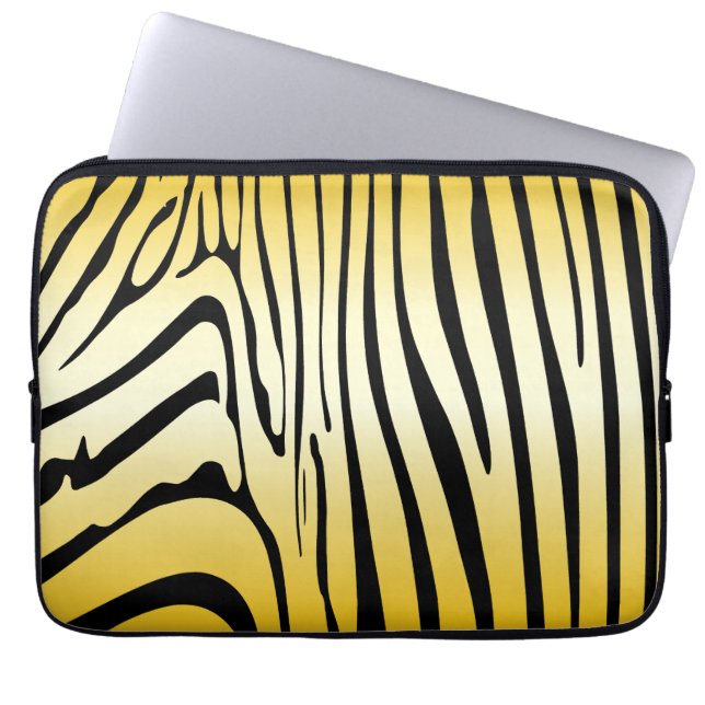 Zety Zebra Gult Laptop Fodral (Framsidan)
