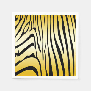 Zety Zebra Gult Pappersservett