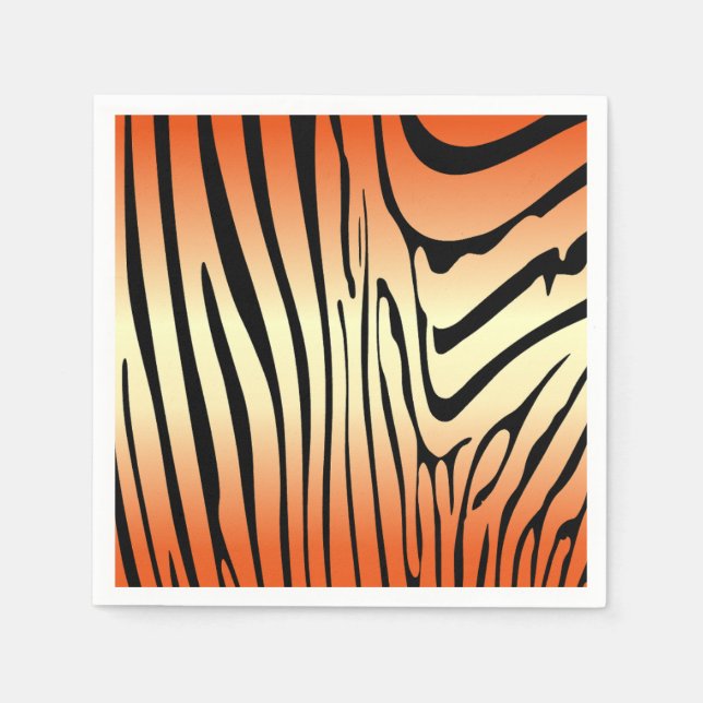 Zety Zebra Orange Pappersservett (Framsidan)