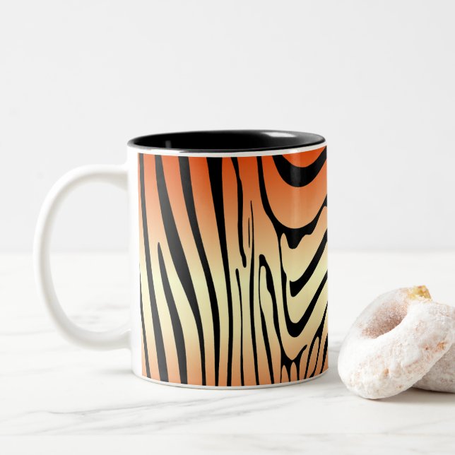 Zety Zebra Orange Två-Tonad Mugg (Med munk)