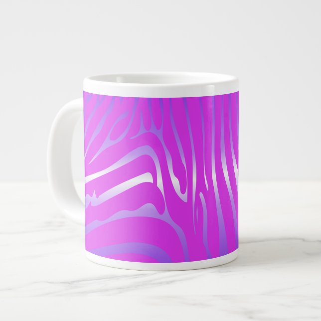 Zety Zebra Rosa Giant Coffee Mugg Jumbo Mugg (Framsida vänster)