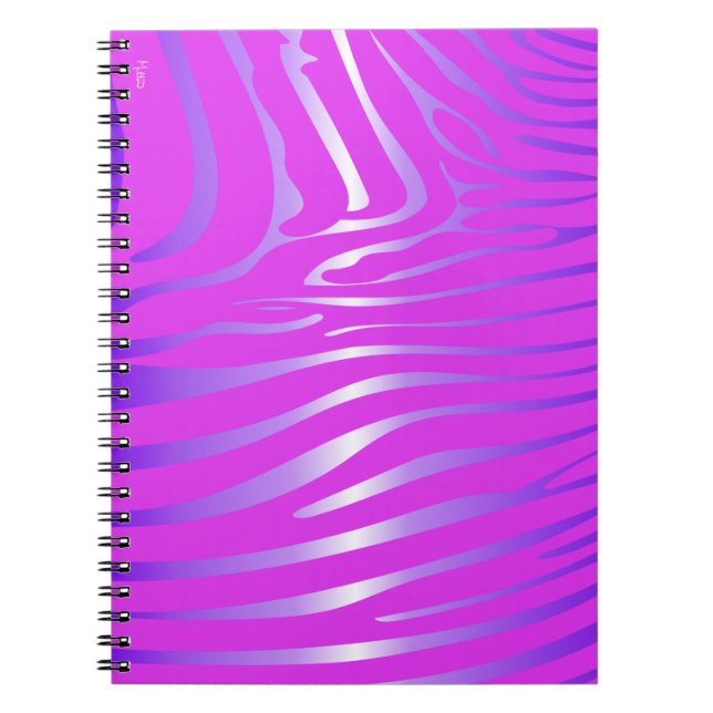 Zety Zebra Rosa Notebook Anteckningsbok (Framsidan)