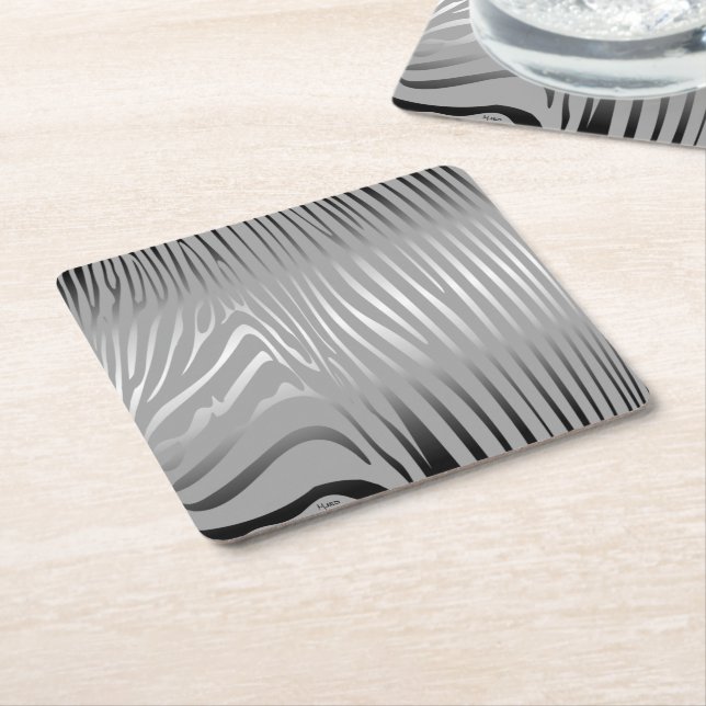Zety Zebra Underlägg Papper Kvadrat (Vinklad)