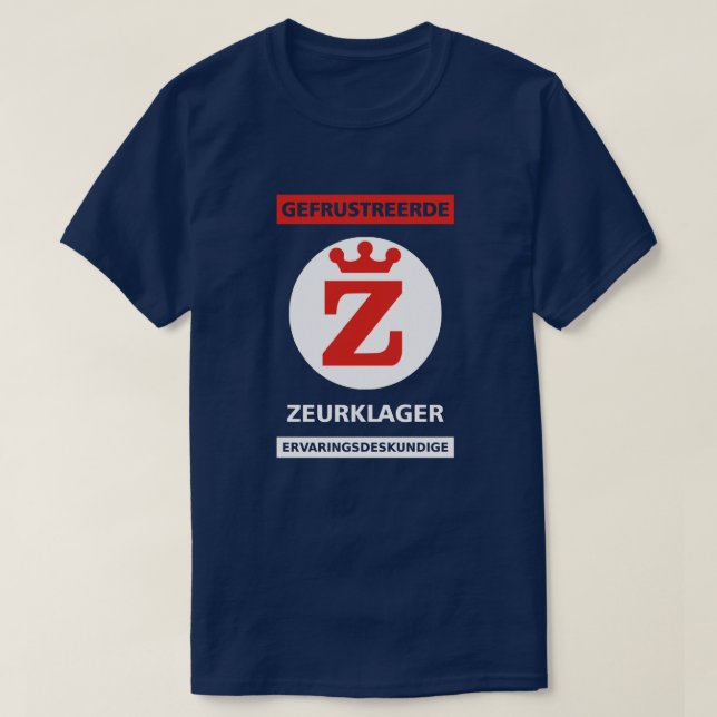 'Zeurklager' parodie Recht op spreken T Shirt (Design framsida)