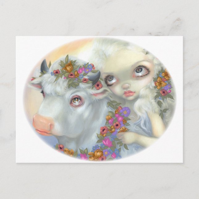 "Zeus and Europa" vykort (Framsida)