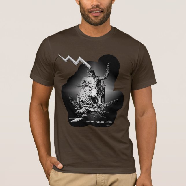 Zeus Blixt – Mythiskt Kraftfull Grafik T Shirt (Framsida)