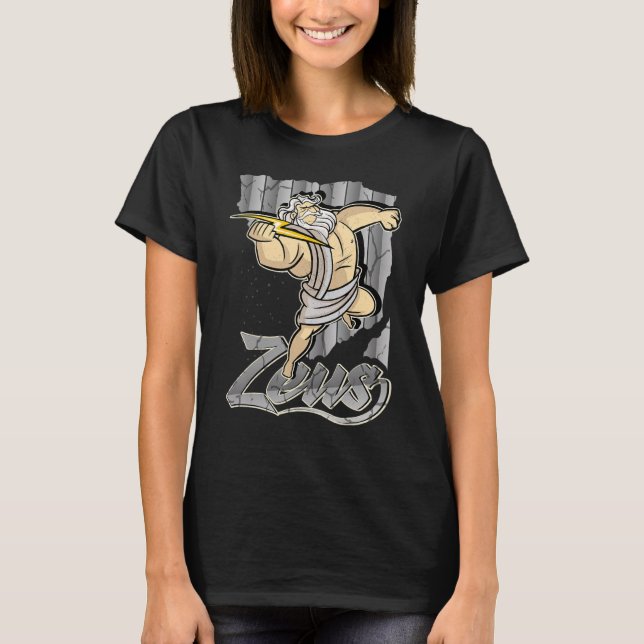 Zeus Greek GodHero Costume Training War T Shirt (Framsida)
