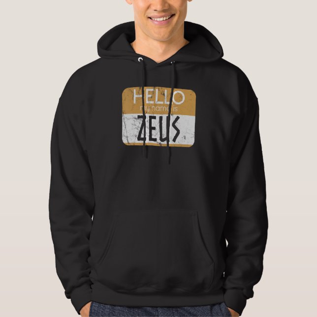 Zeus Greek Mythology Ancient Greek God Greek Mytho Hoodie (Framsida)