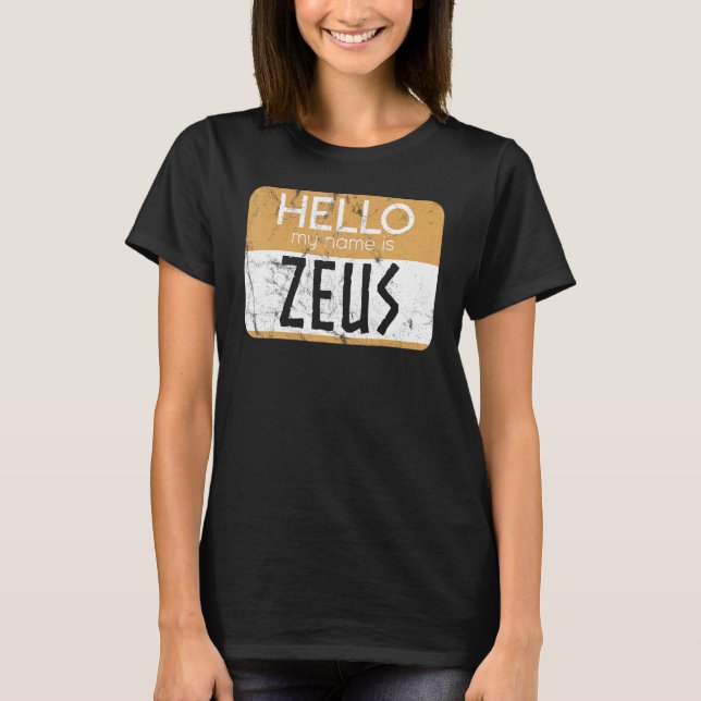 Zeus Greek Mythology Ancient Greek God Greek Mytho T Shirt (Framsida)